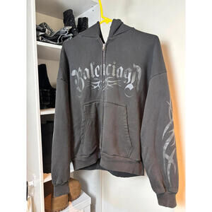 Balenciaga tribal zip up hoodie